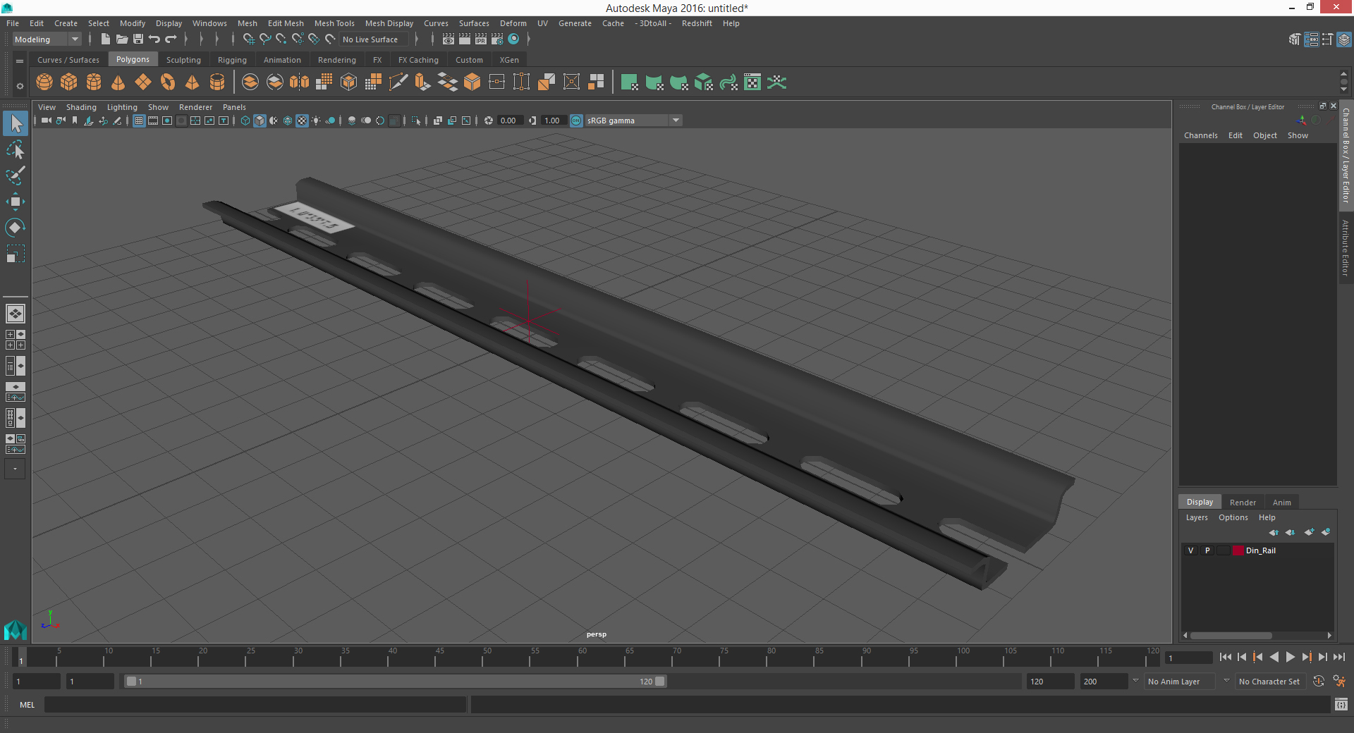 3D model Din Rail