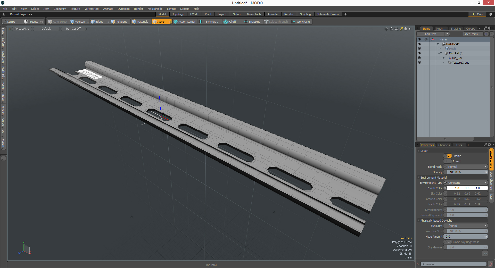 3D model Din Rail