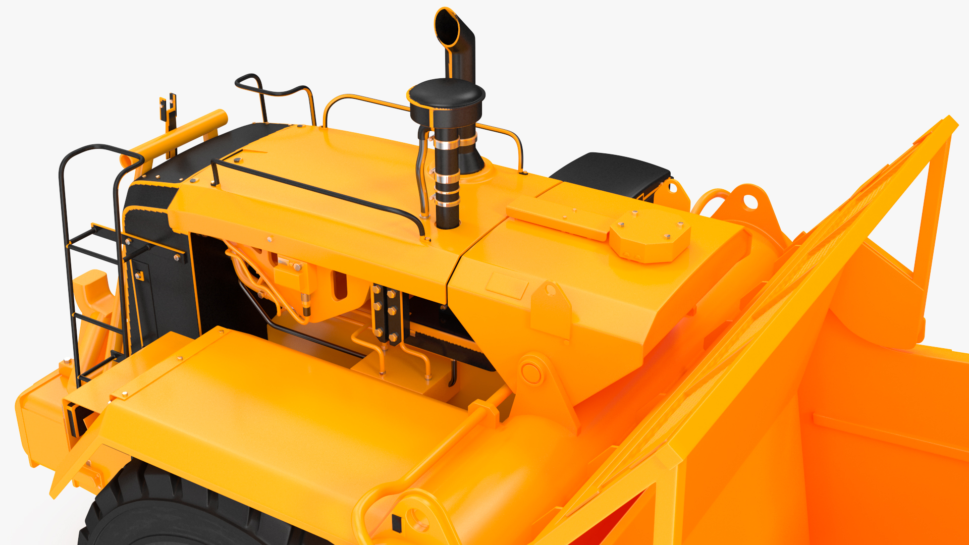 3D model Wheeled Tractor Scraper Rigged