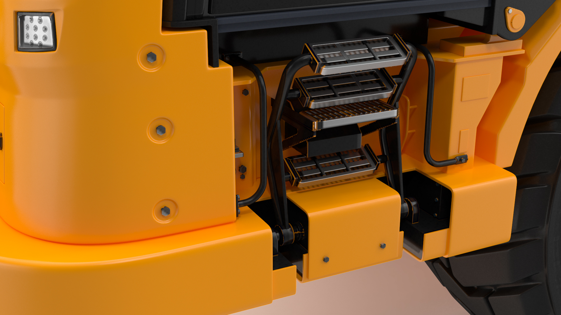 3D model Wheeled Tractor Scraper Rigged