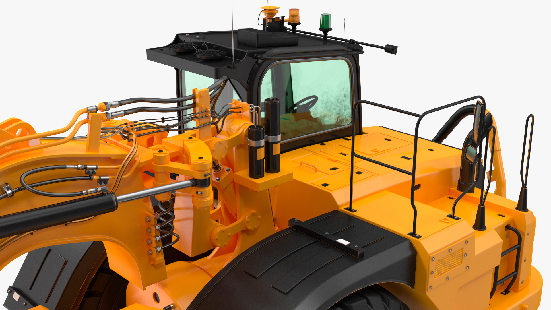 3D model Wheeled Tractor Scraper Rigged