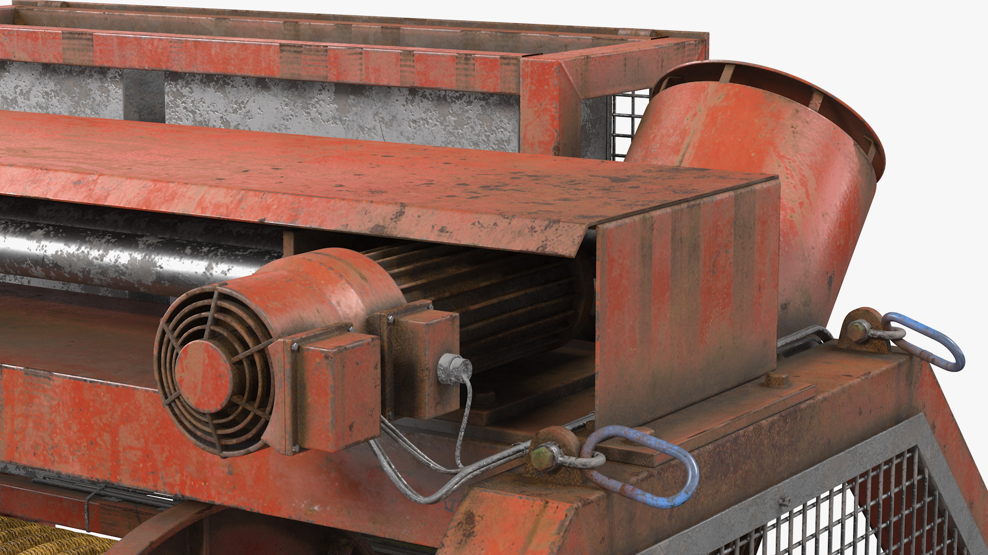 Hydraulic Mooring Winch Rusty 3D model