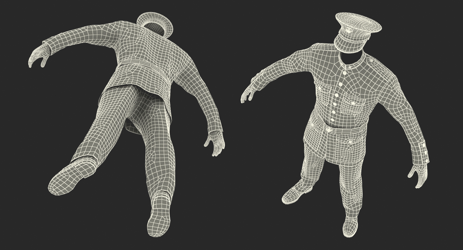 3D model US Marine Corps Parade Uniform