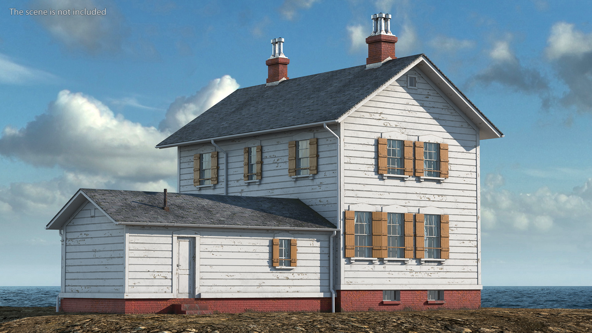 3D Old Wooden House