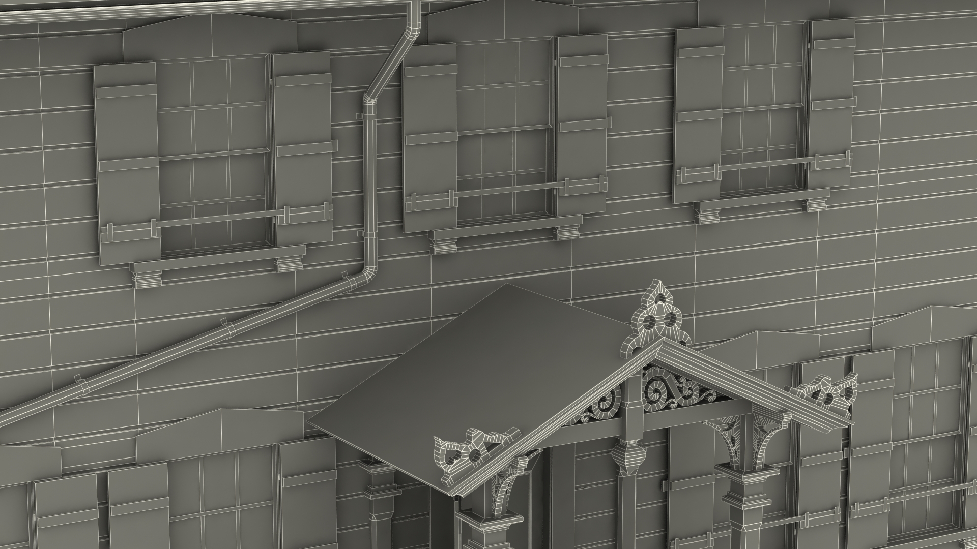 3D Old Wooden House