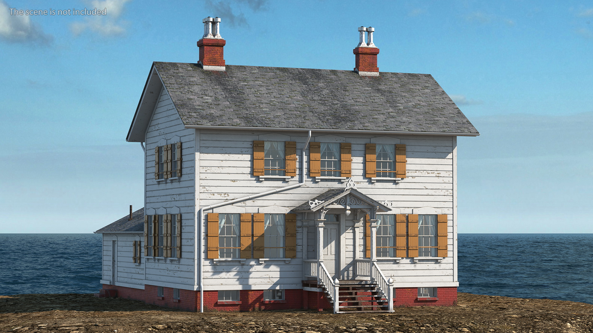 3D Old Wooden House