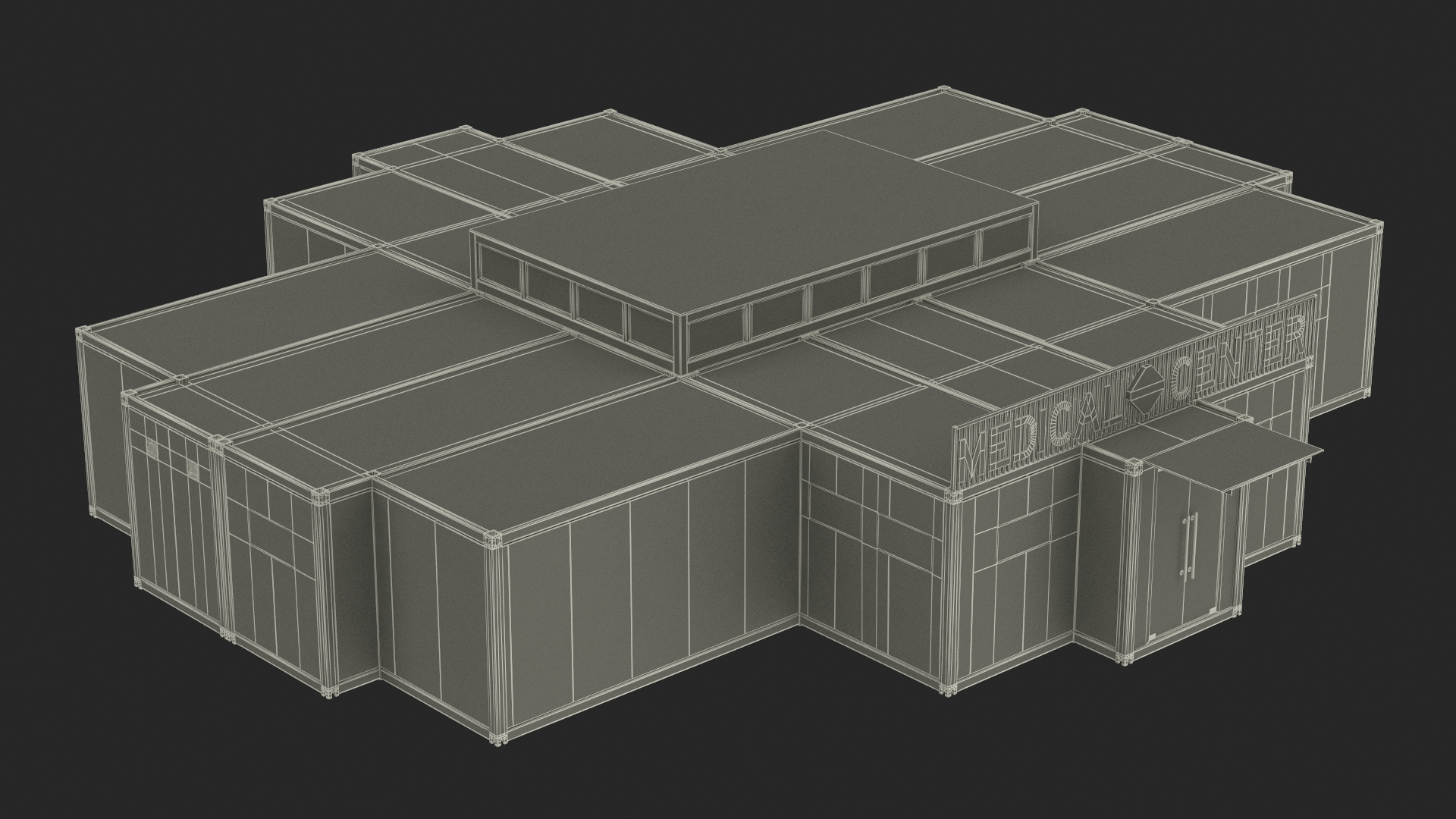 Portable Hospital Container Clinic 3D model