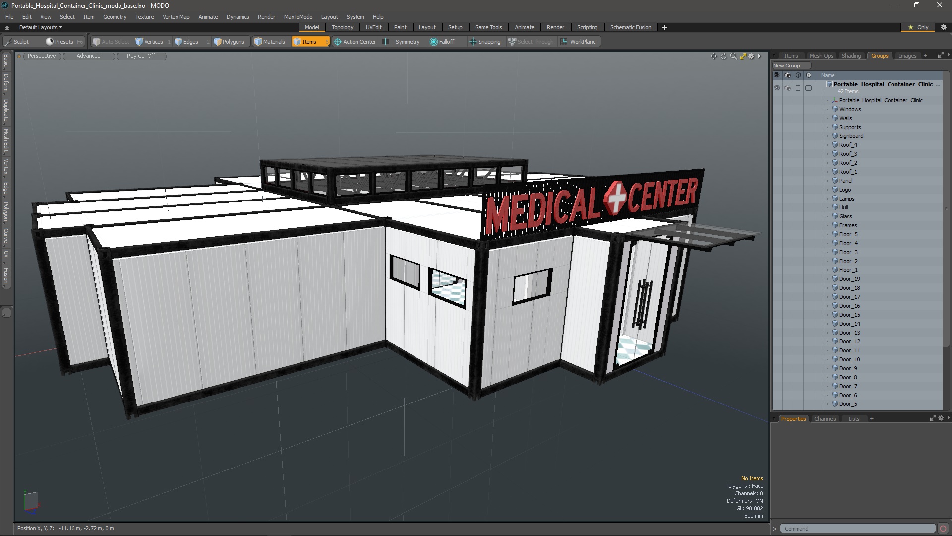 Portable Hospital Container Clinic 3D model