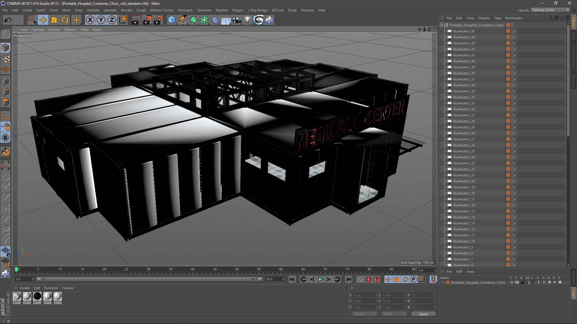 Portable Hospital Container Clinic 3D model