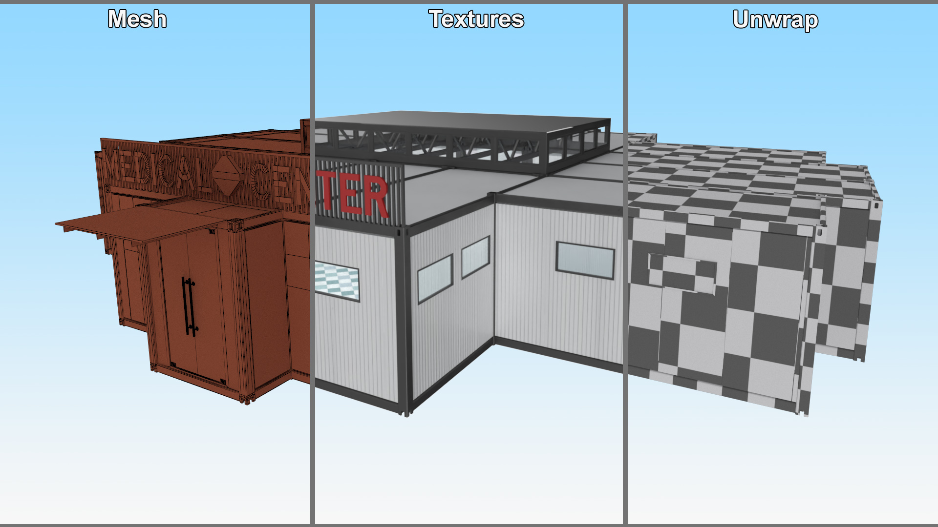 Portable Hospital Container Clinic 3D model