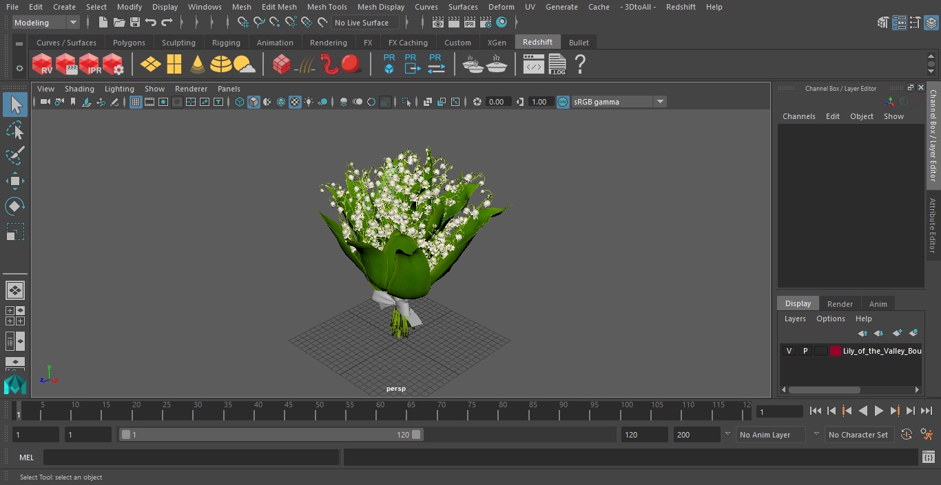 3D model Lily of the Valley Bouquet Big