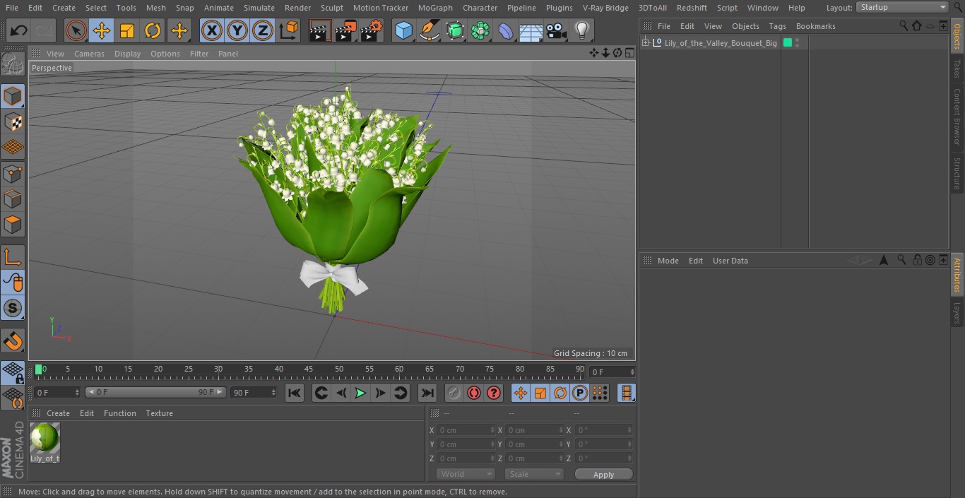 3D model Lily of the Valley Bouquet Big