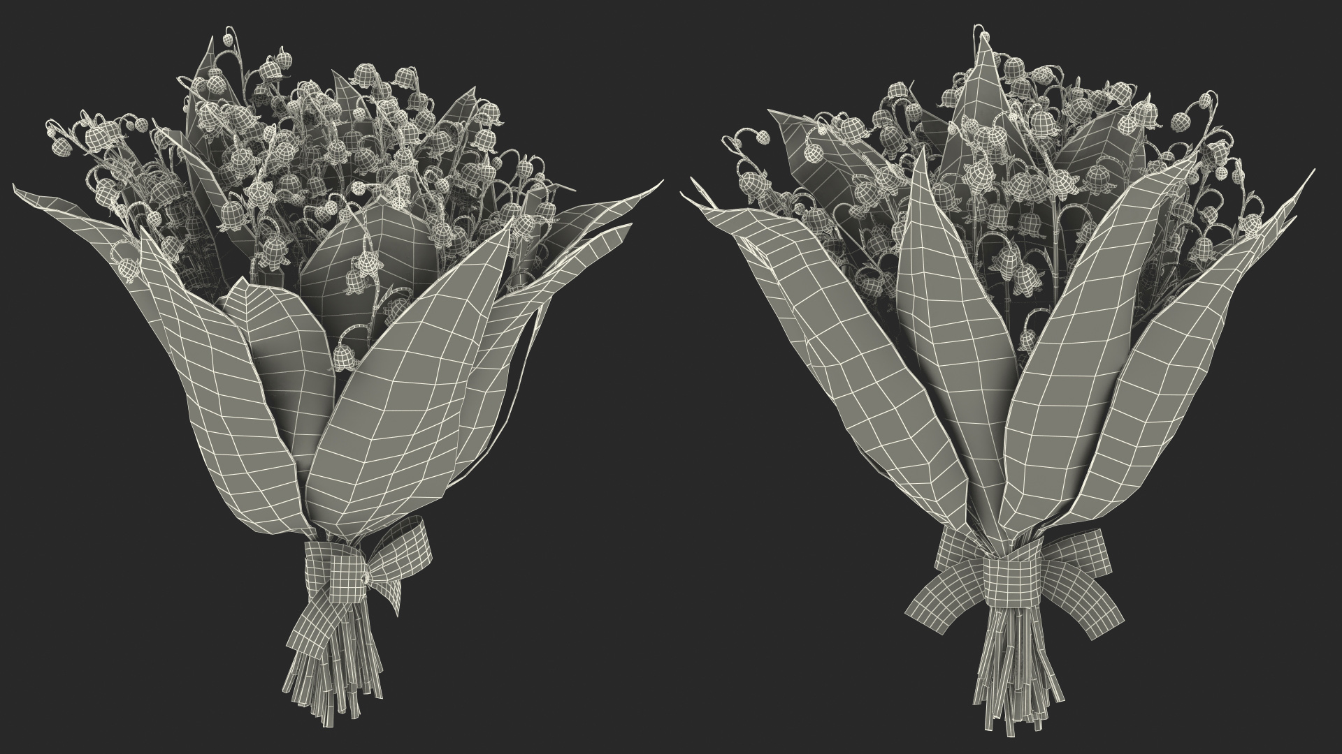 3D model Lily of the Valley Bouquet Big