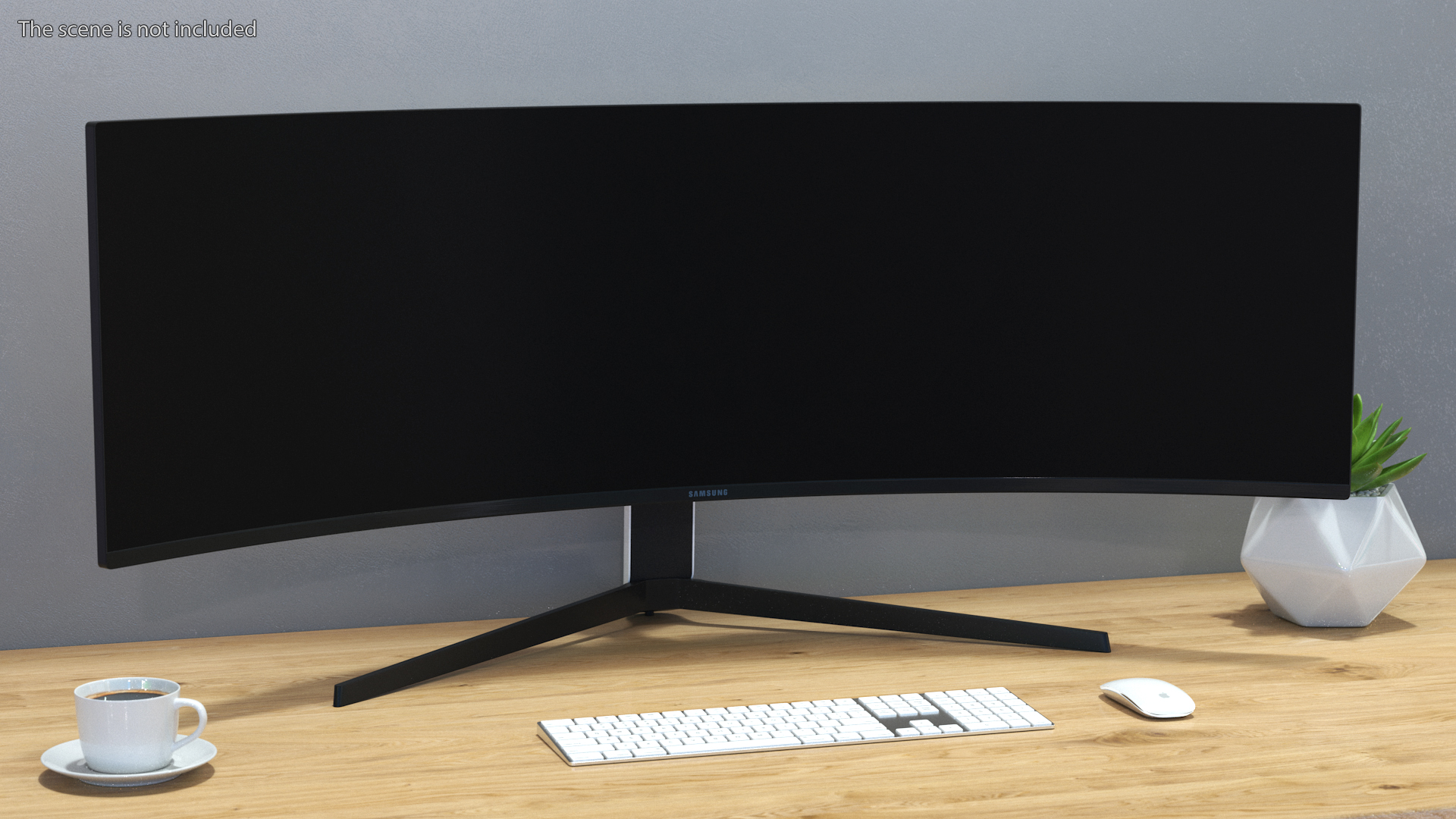 Samsung Odyssey G9 Ultrawide Gaming Monitor OFF Rigged 3D model