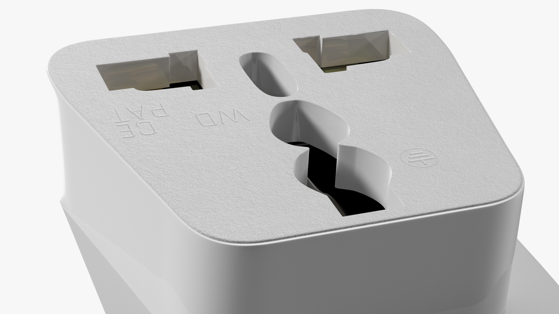 3D model Type A Plug Adapter White