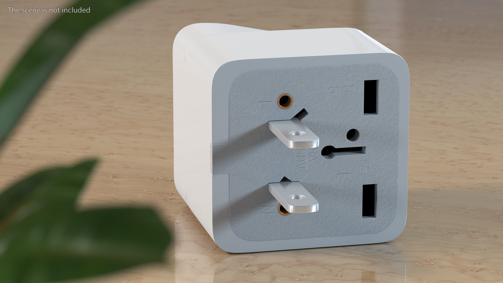 3D model Type A Plug Adapter White