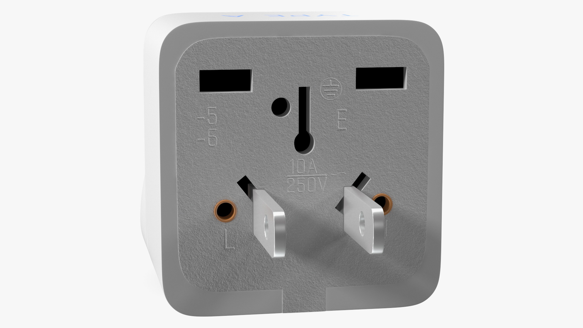 3D model Type A Plug Adapter White