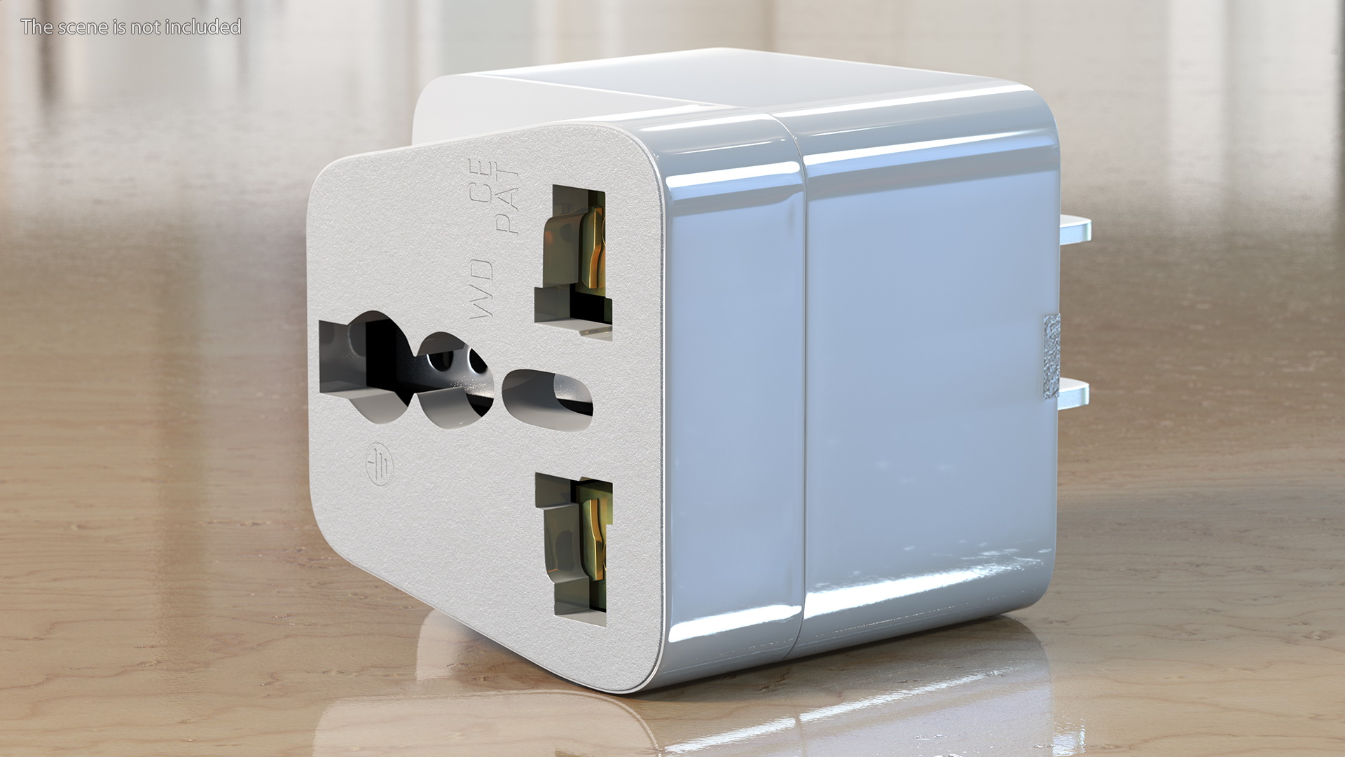 3D model Type A Plug Adapter White