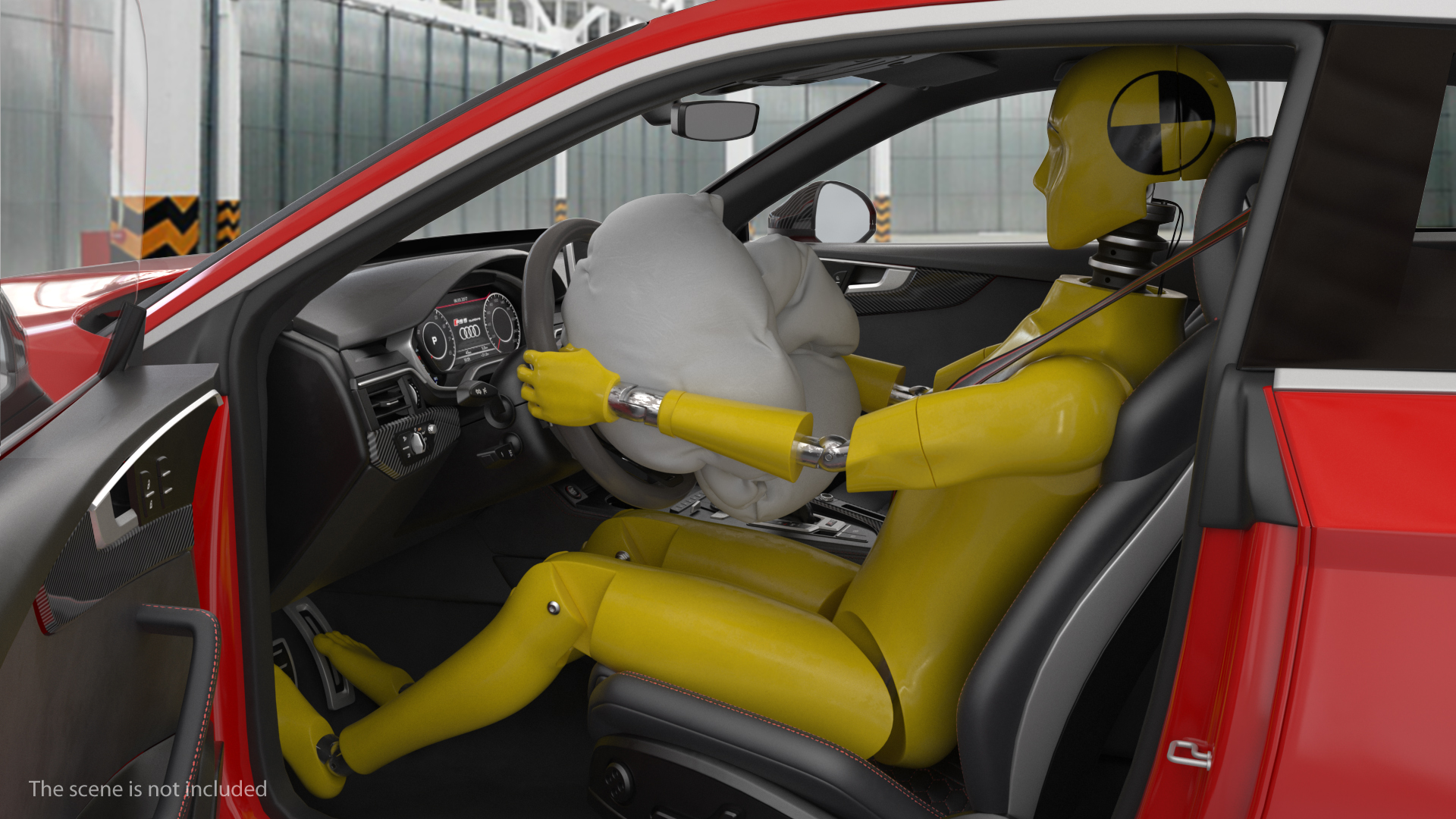 Crash Test Dummy Sitting Posture 3D