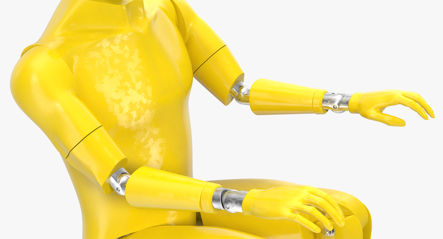 Crash Test Dummy Sitting Posture 3D
