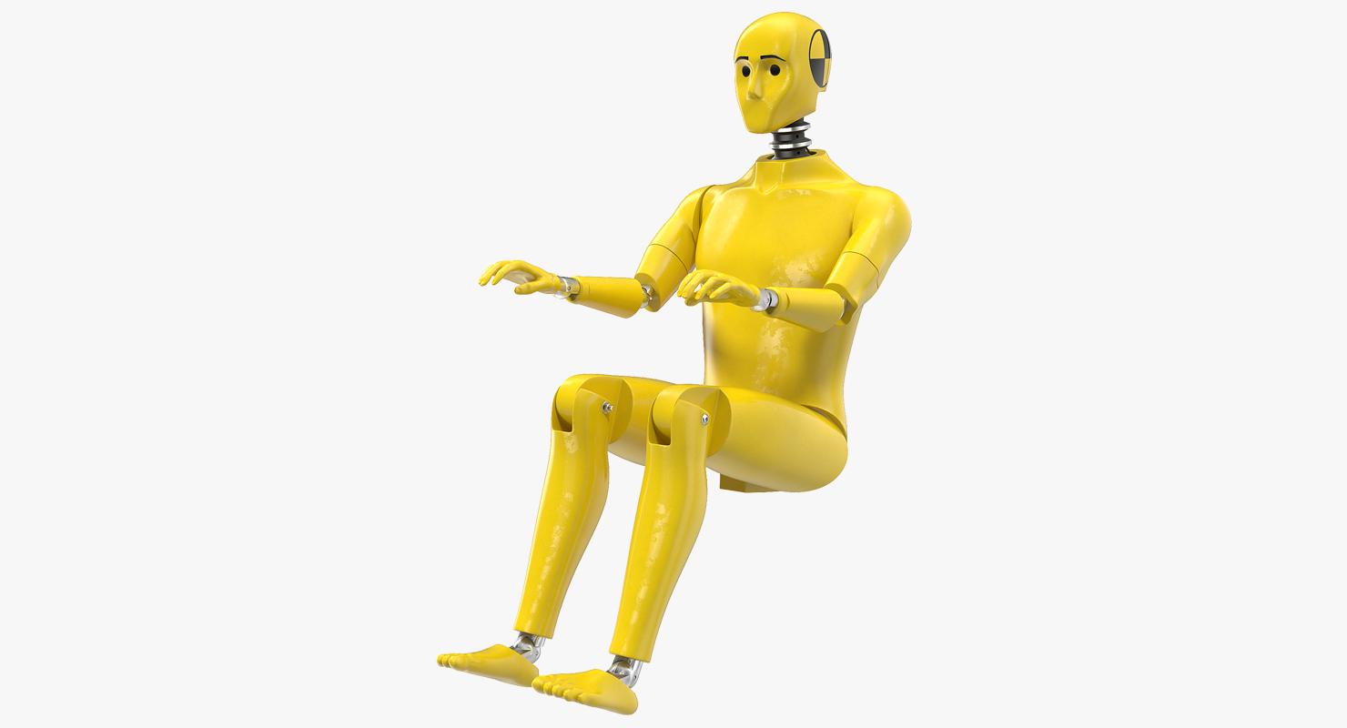 Crash Test Dummy Sitting Posture 3D