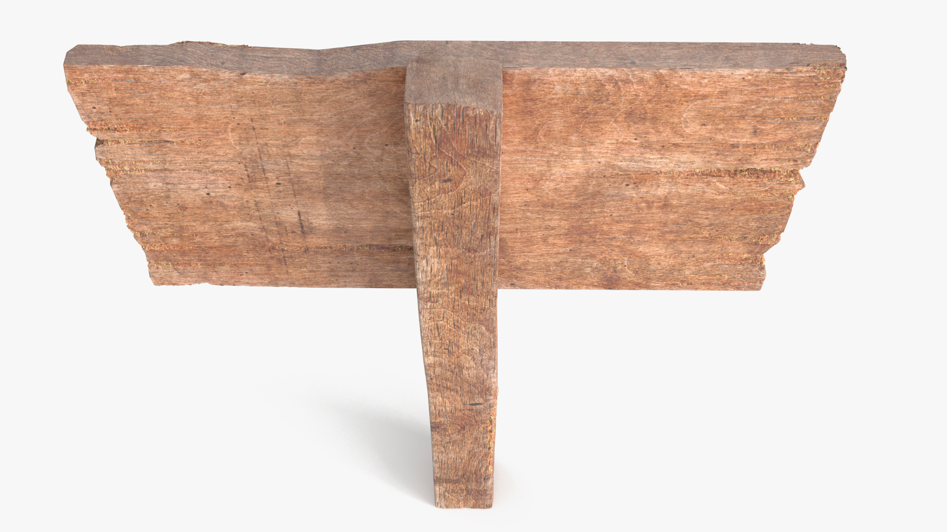 3D Old Rustic Wooden Signpost Mockup model