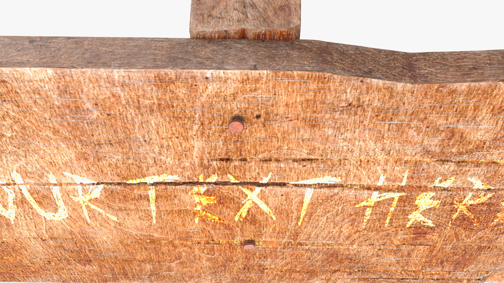 3D Old Rustic Wooden Signpost Mockup model