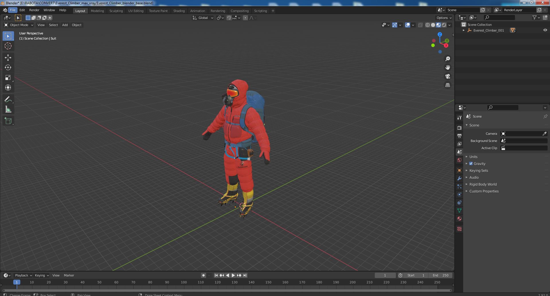 3D model Everest Climber