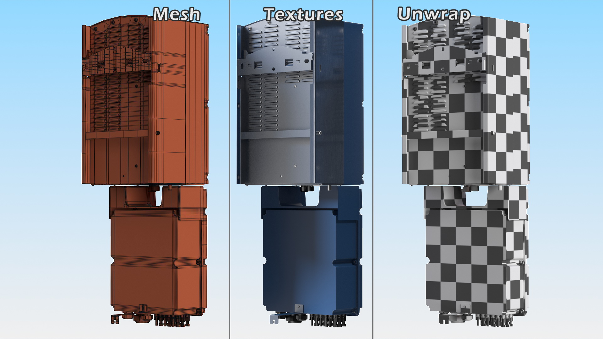Three Phase Solar Panel Inverter 3D