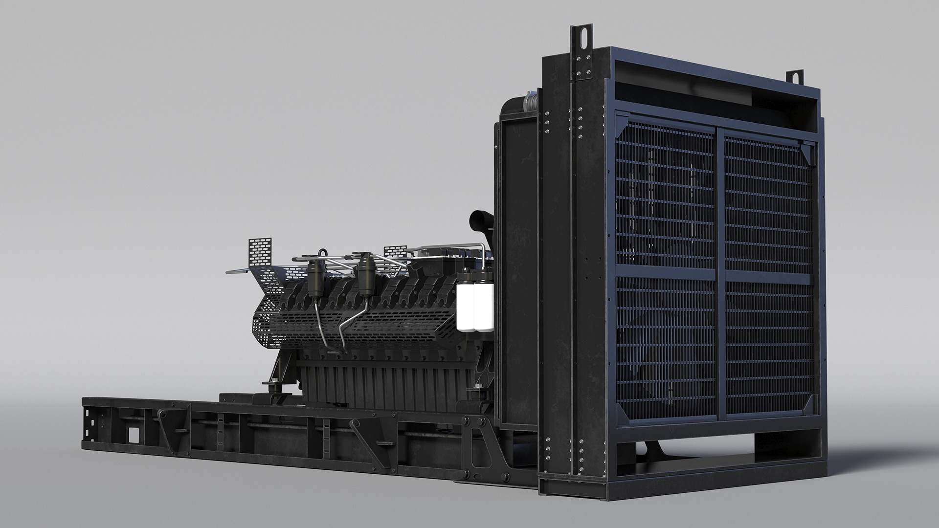 3D Engine and Cooling System for Diesel Generator