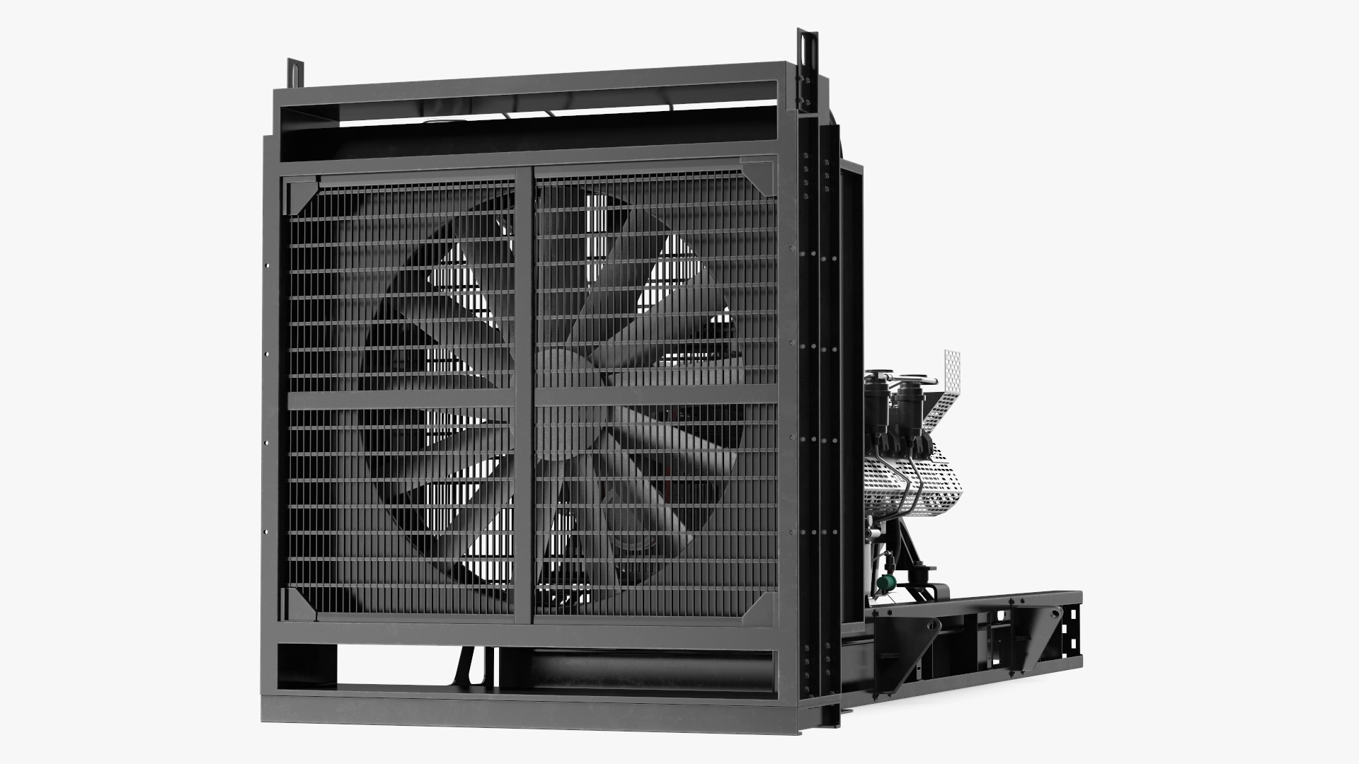 3D Engine and Cooling System for Diesel Generator