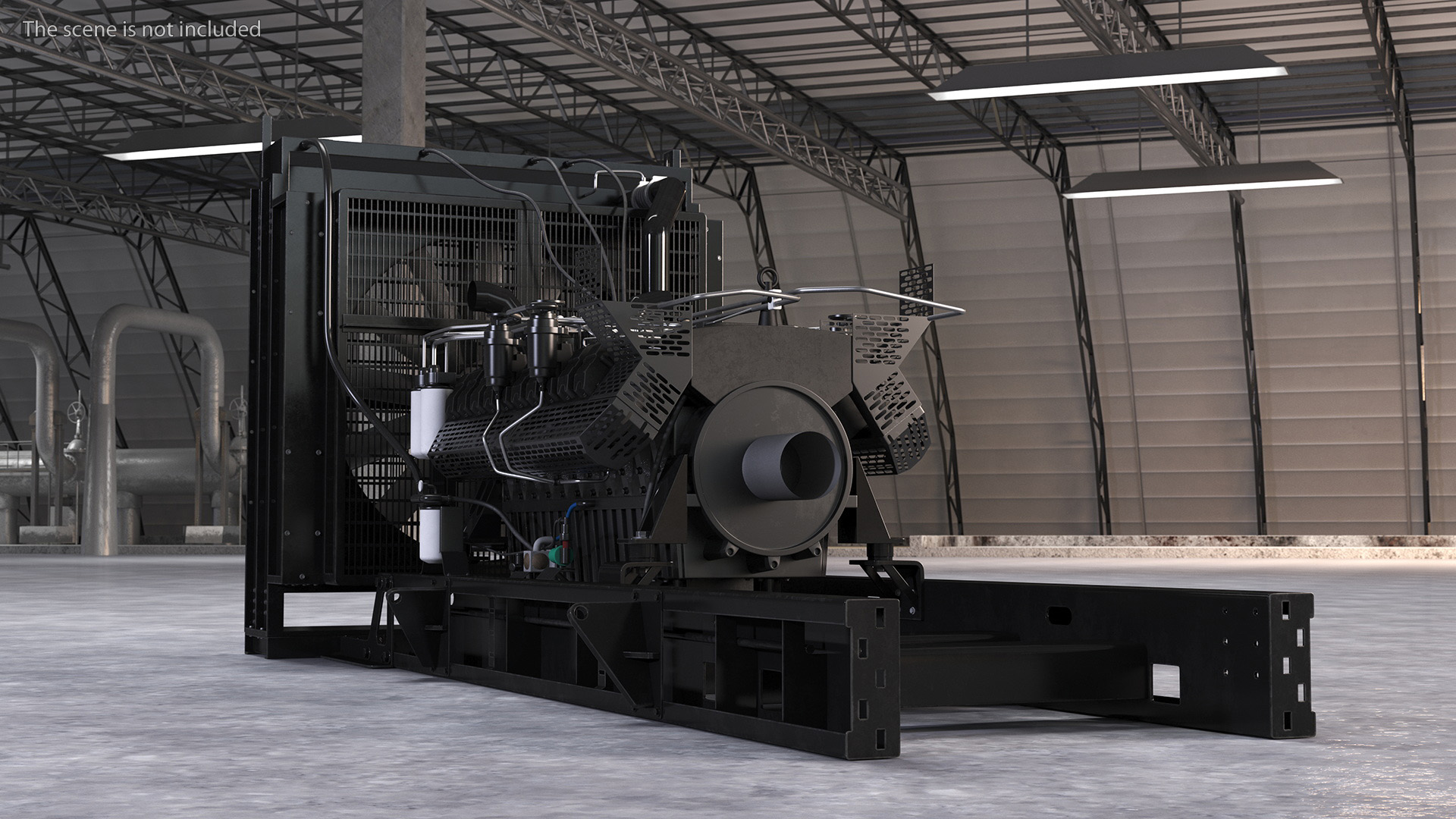 3D Engine and Cooling System for Diesel Generator