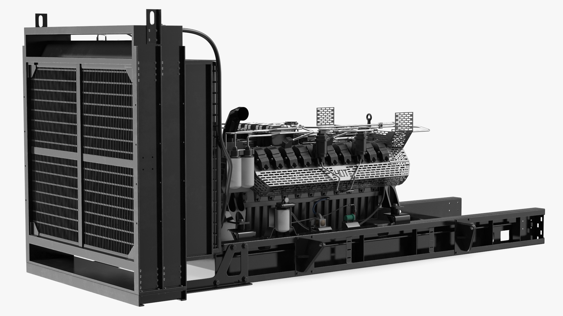 3D Engine and Cooling System for Diesel Generator