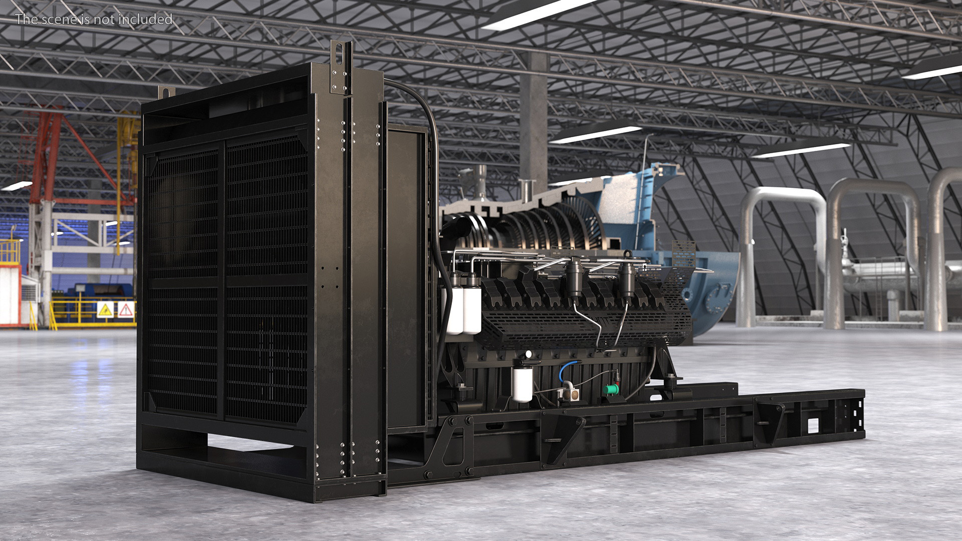 3D Engine and Cooling System for Diesel Generator