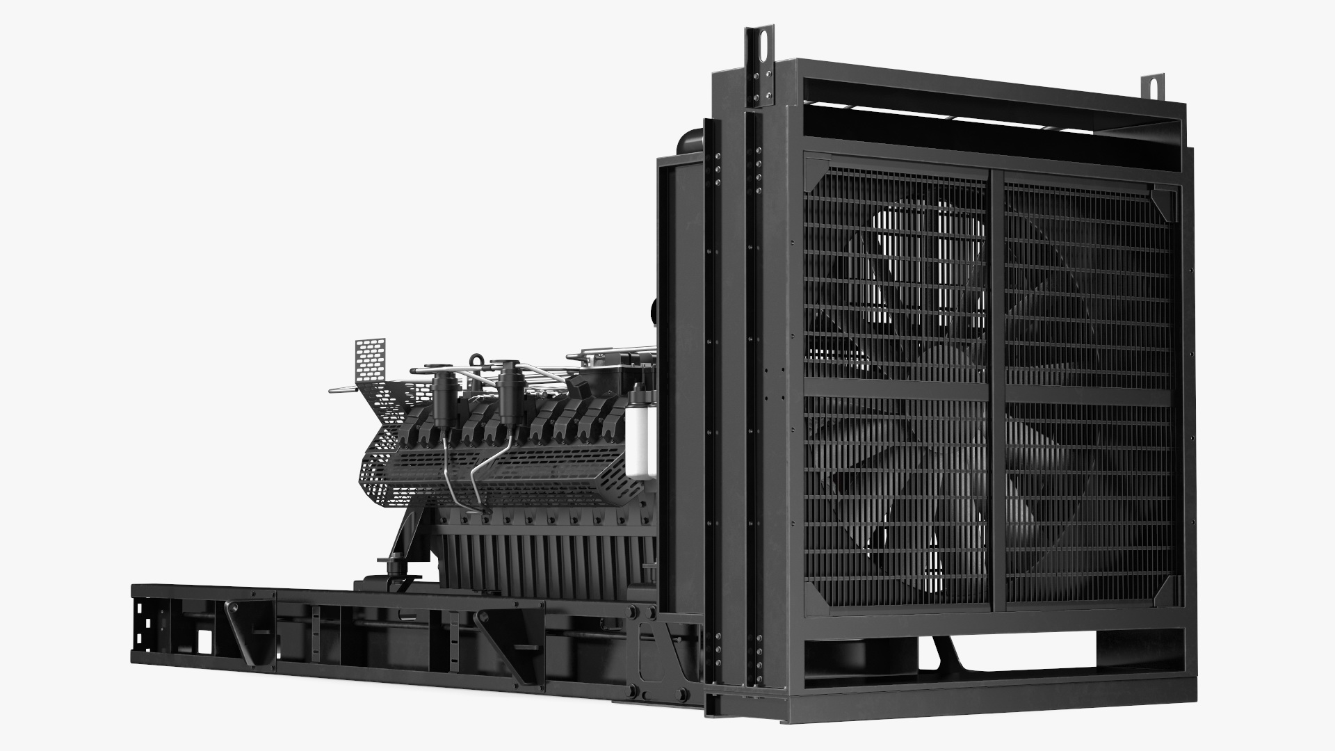 3D Engine and Cooling System for Diesel Generator