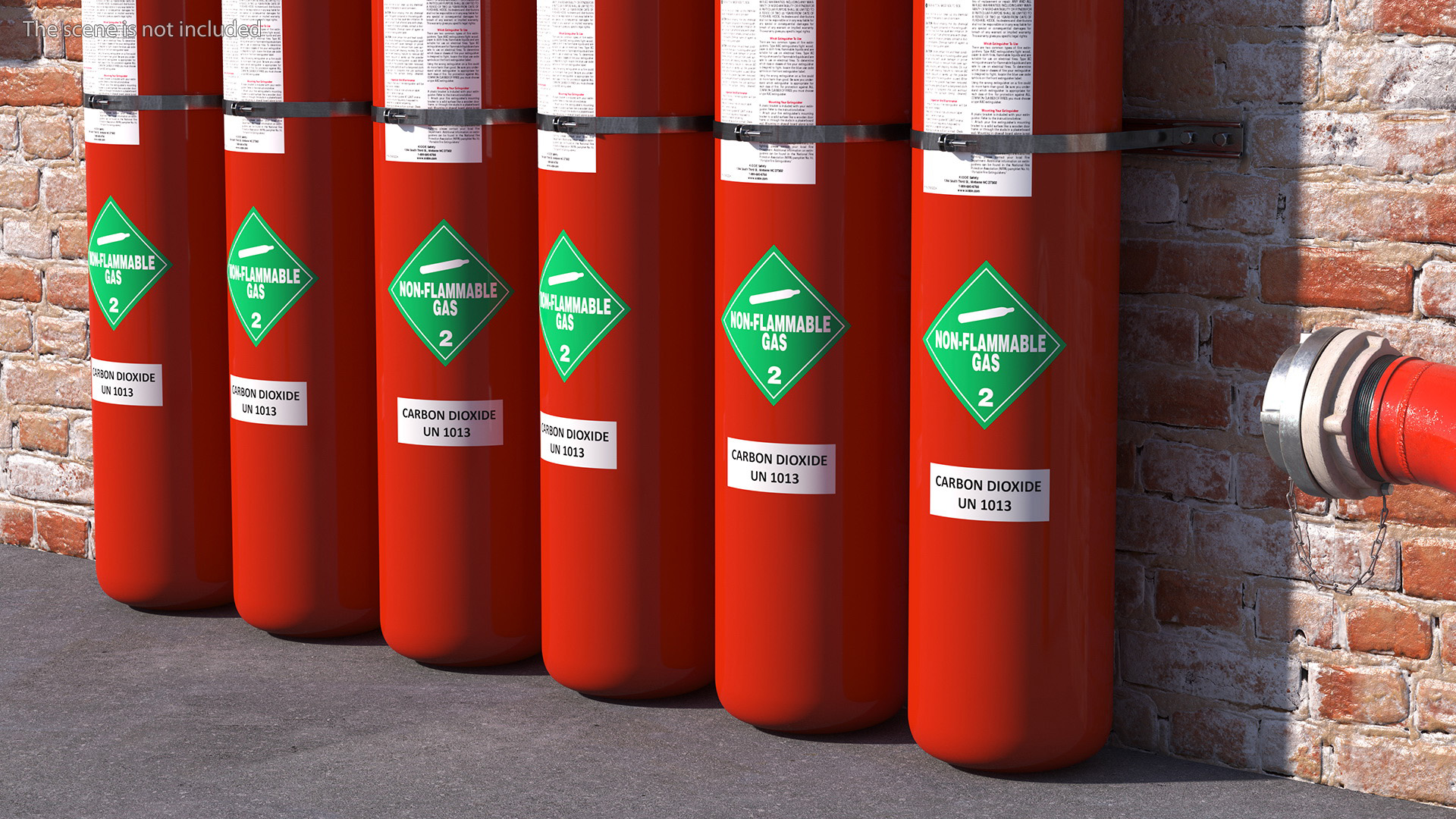 Dioxide Fire Extinguisher System 3D