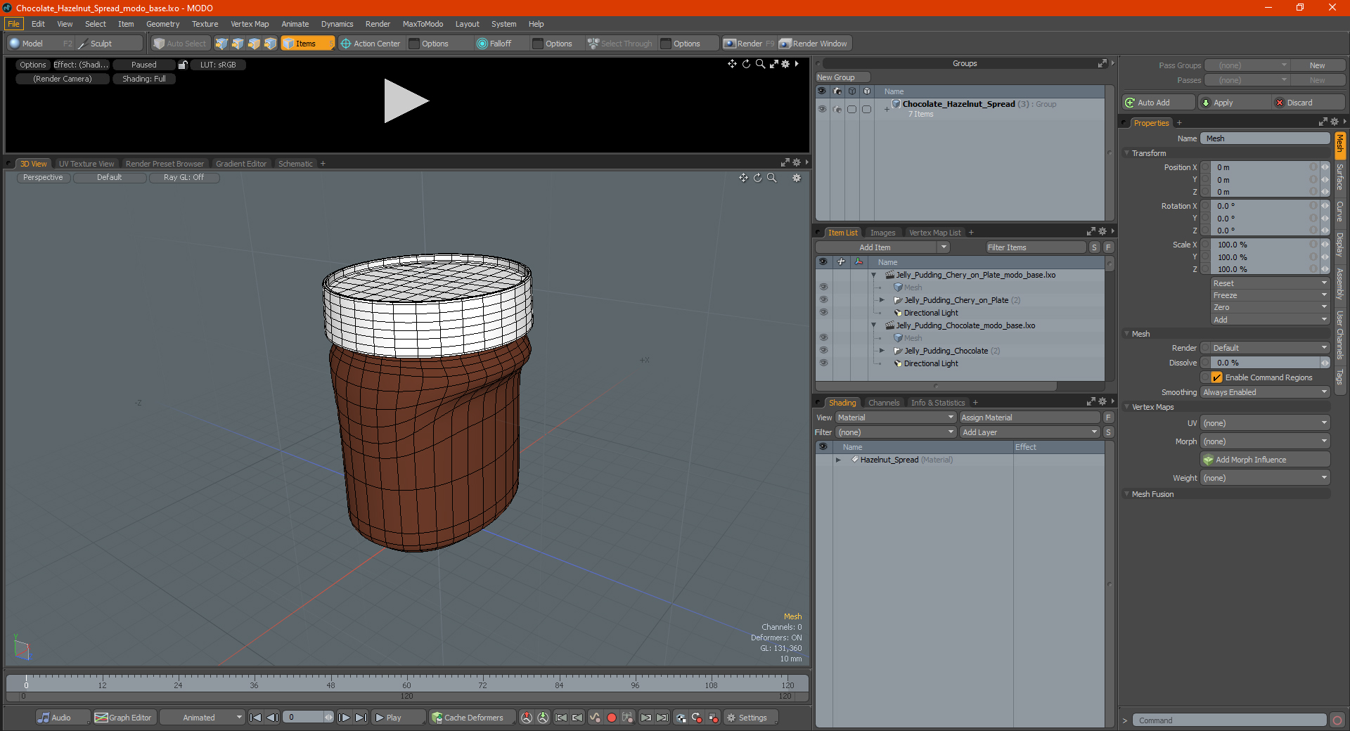 3D model Chocolate Hazelnut Spread