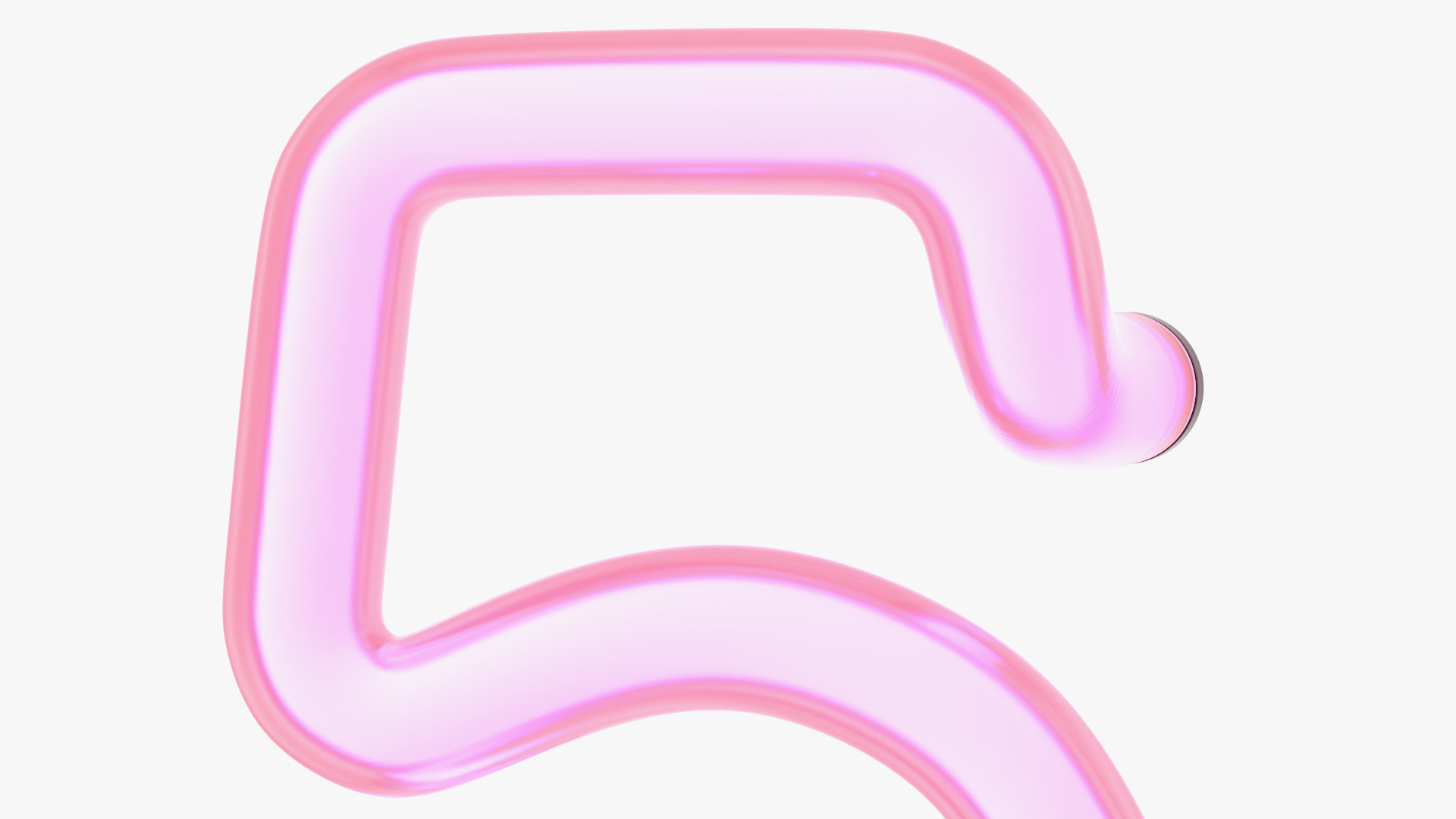 3D Glowing Neon Tube Light Digit 5