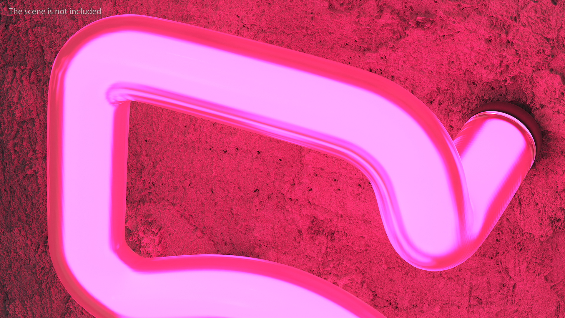 3D Glowing Neon Tube Light Digit 5