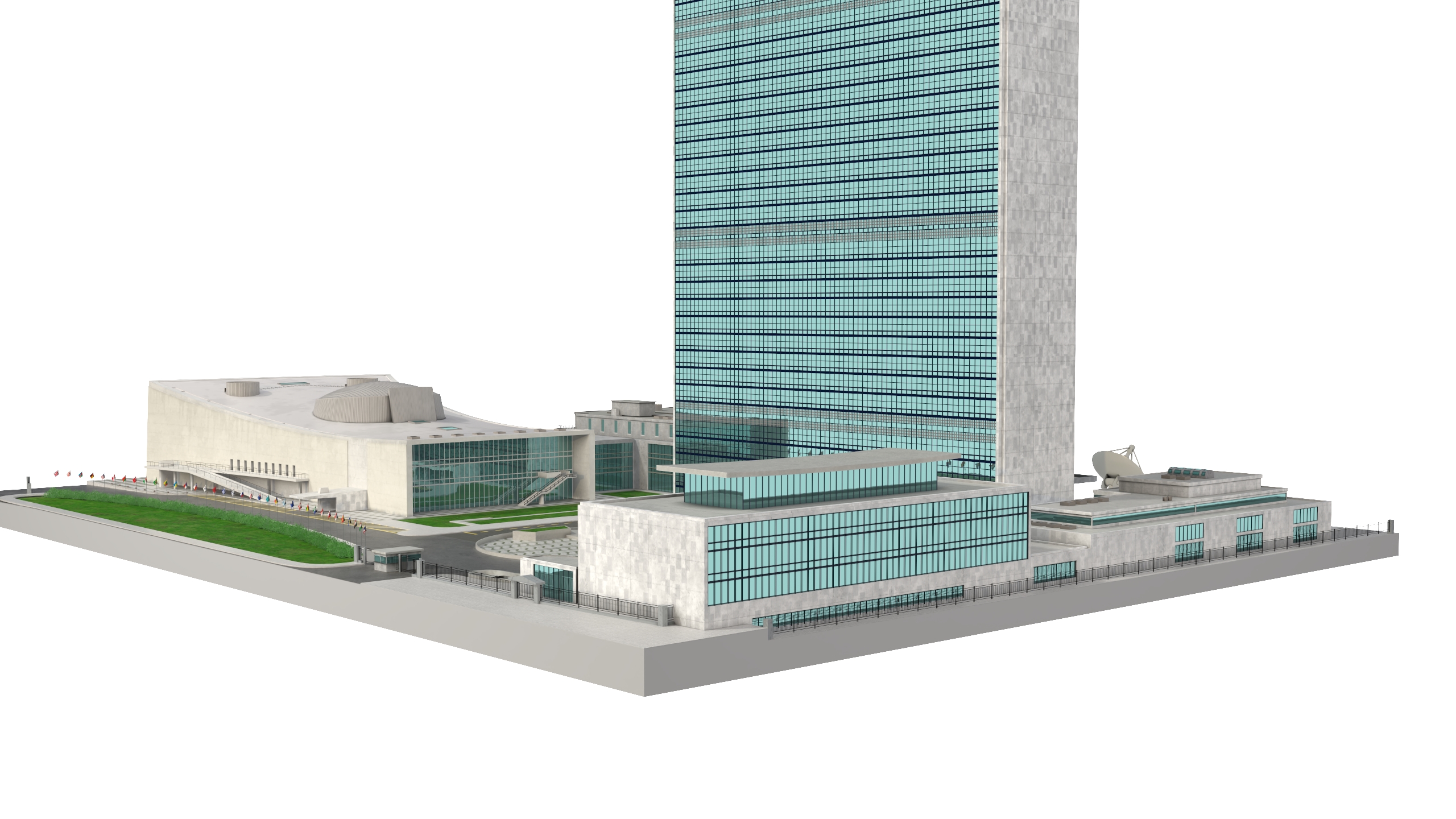 Headquarters of the United Nations 3D model
