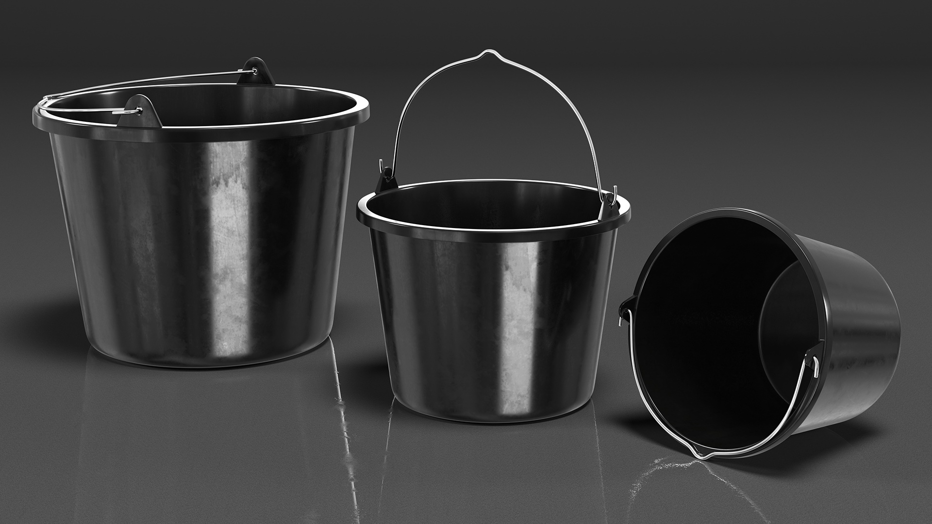 Construction Buckets Set 3D model
