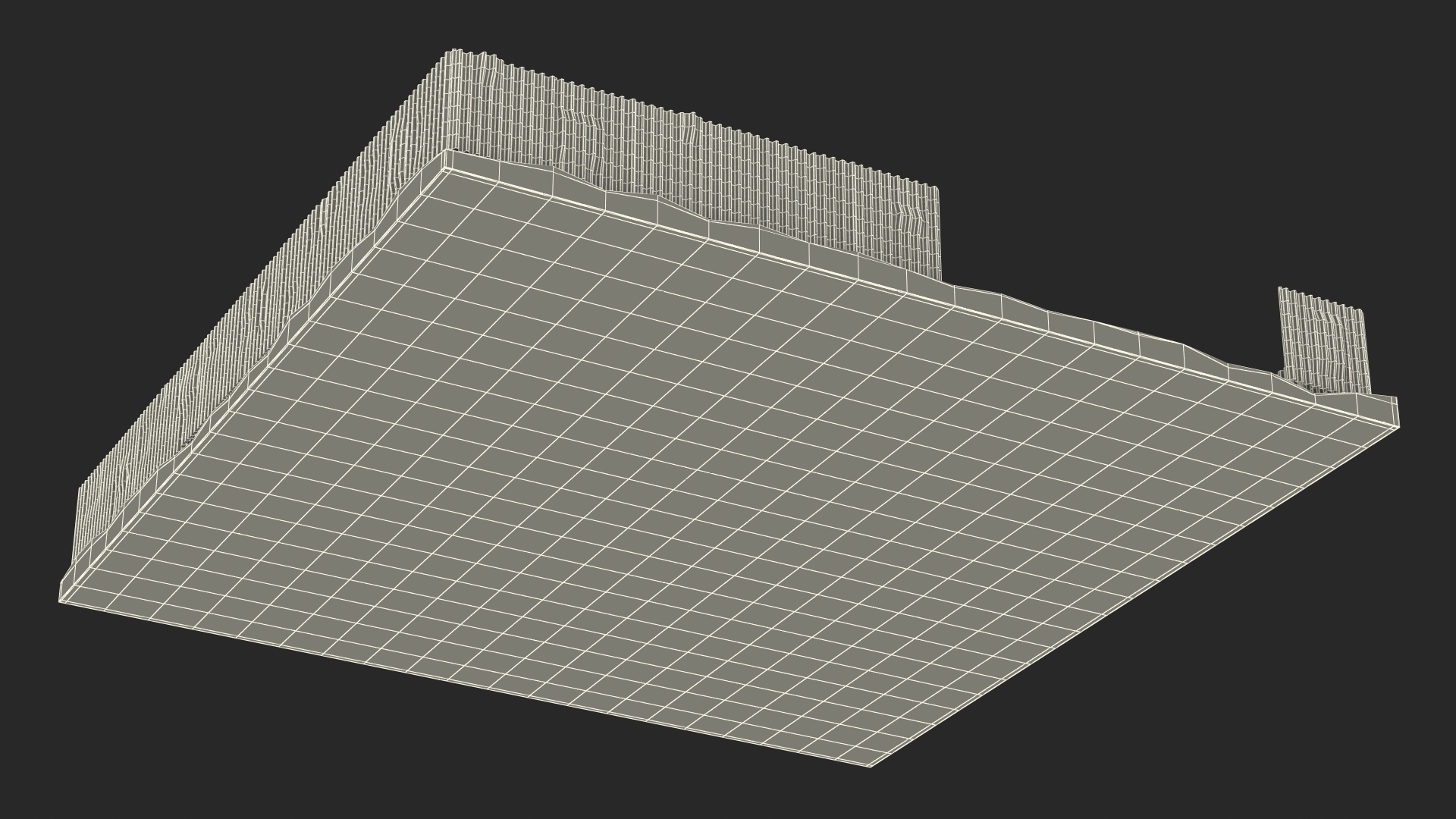 3D model Dirt Ground Corral with Metal Fence