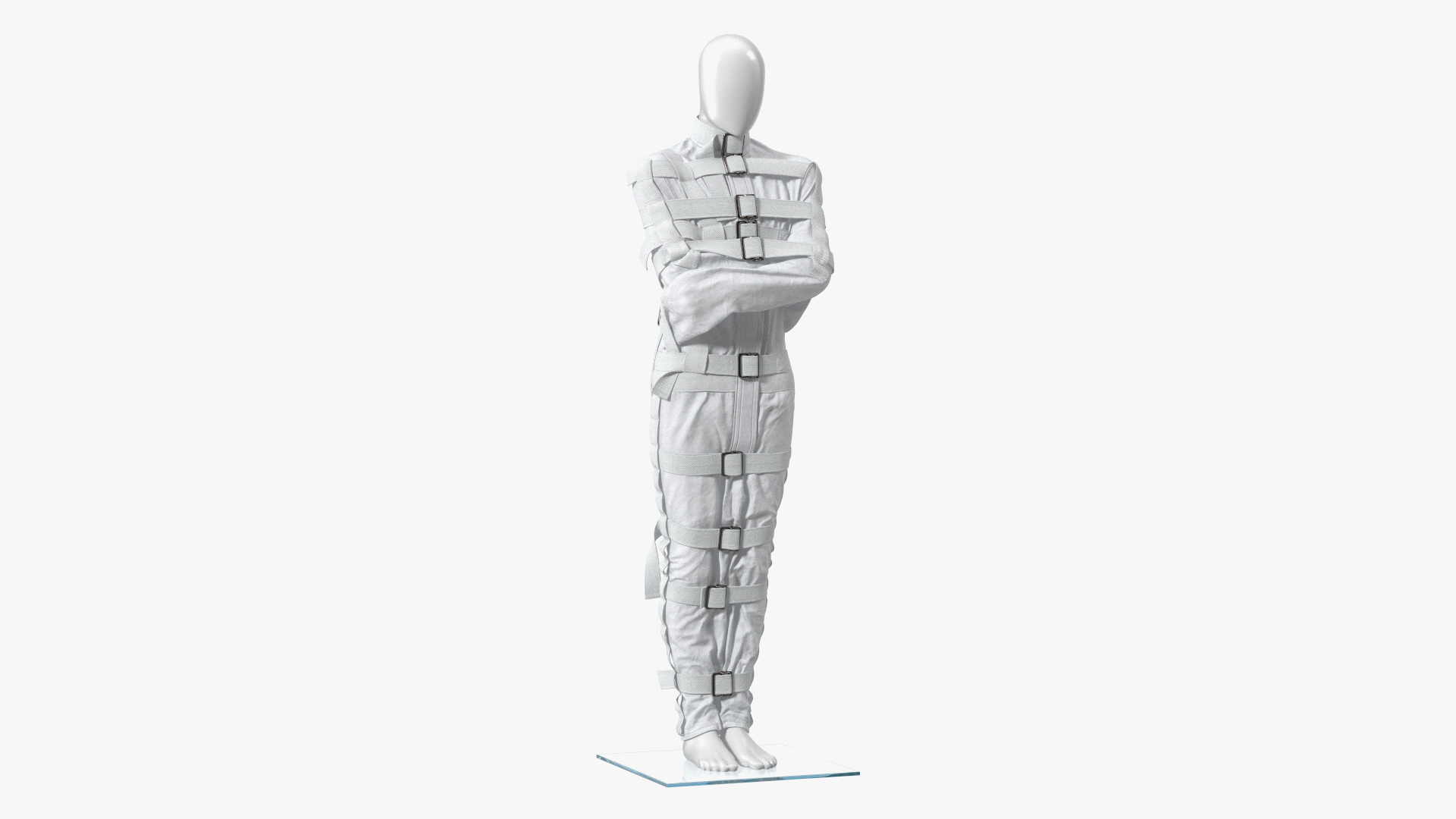 3D model Straitjacket Mannequin Figure White