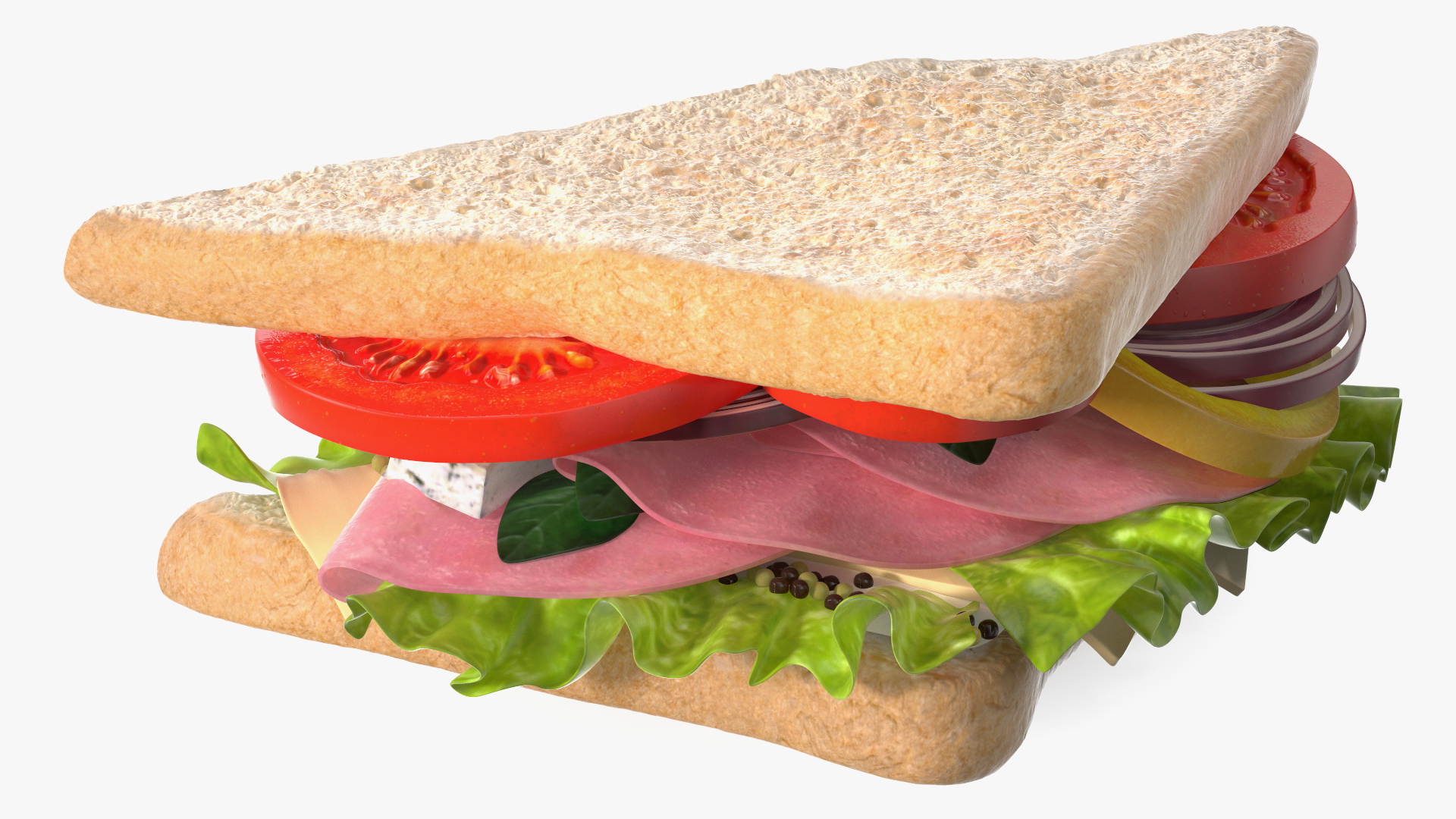 3D model Toasted Home Sandwich Triangle