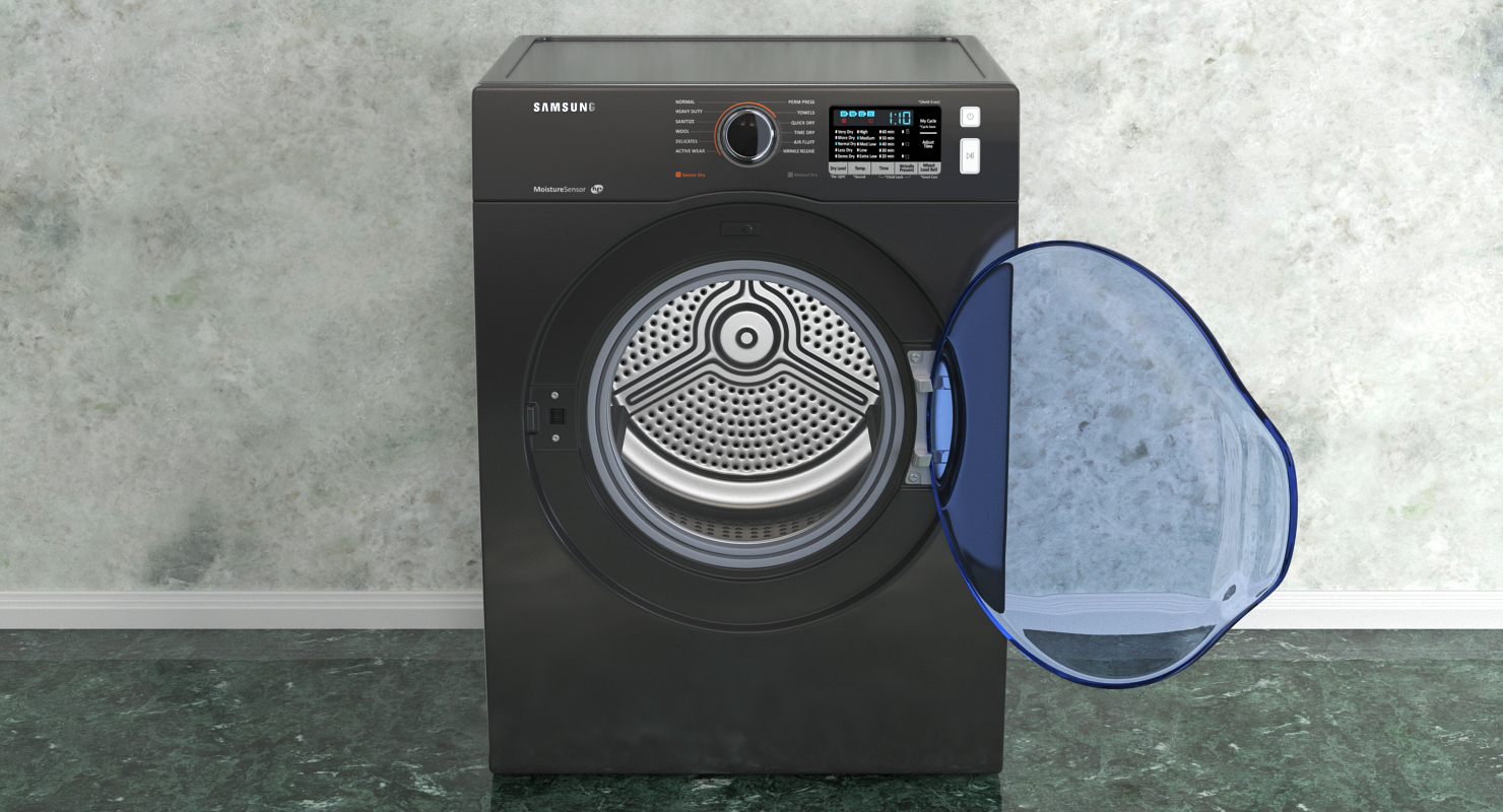 Inox Front Load Dryer Samsung 3D model