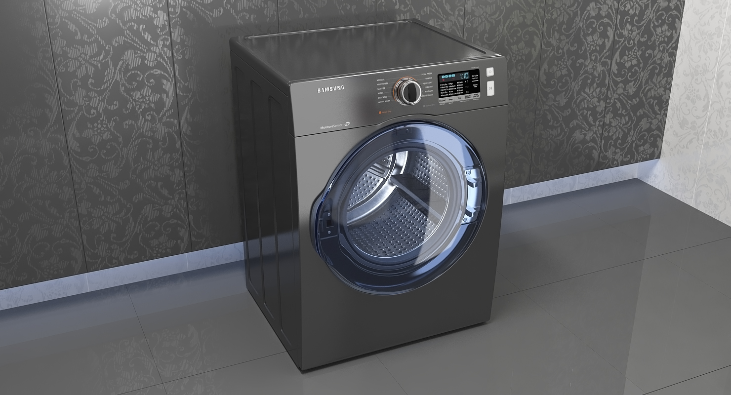 Inox Front Load Dryer Samsung 3D model