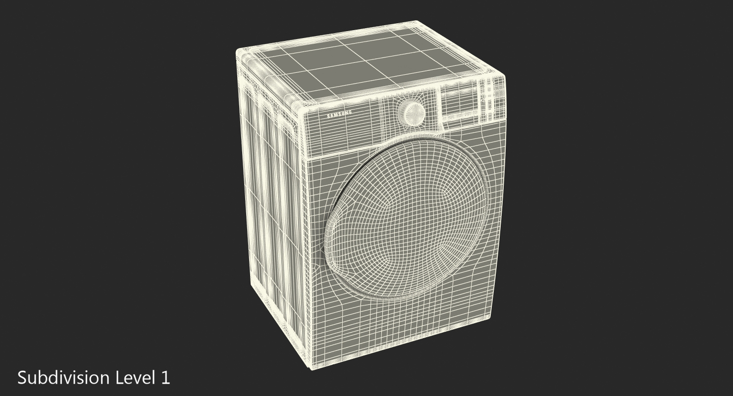 Inox Front Load Dryer Samsung 3D model