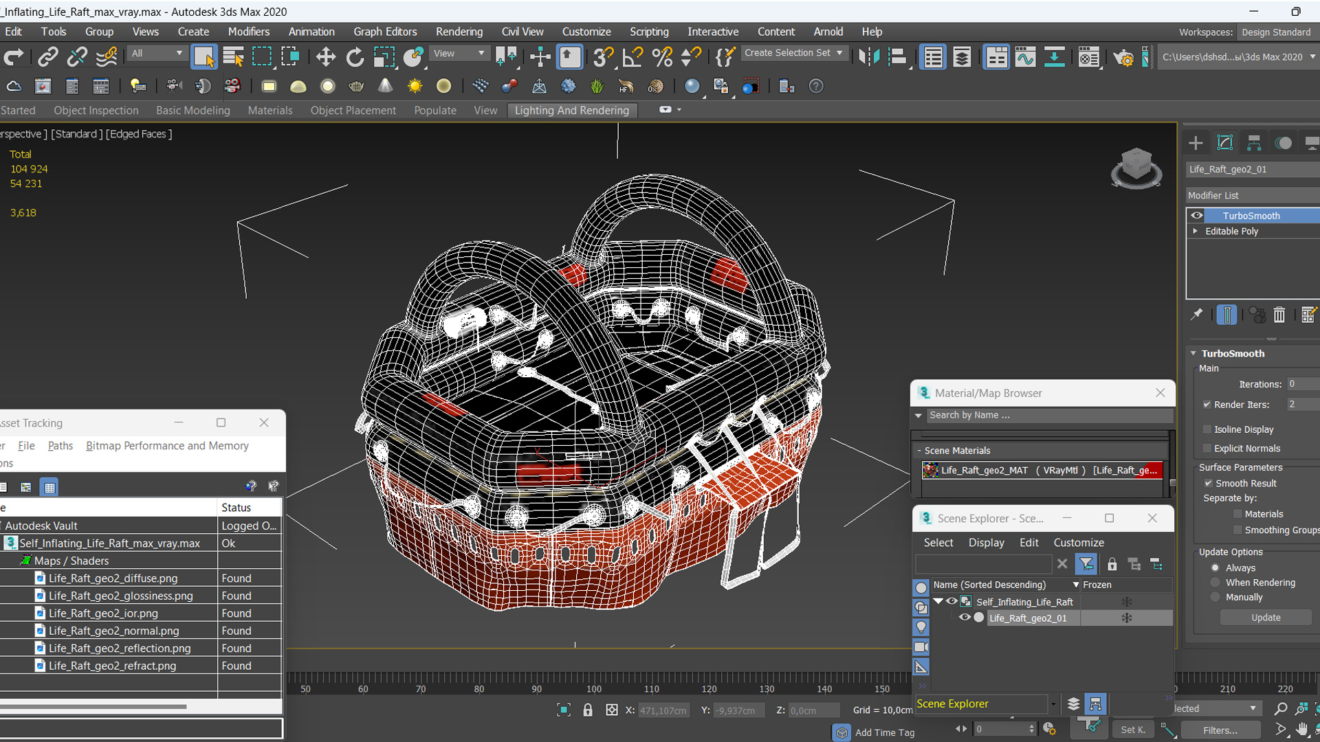 Self Inflating Life Raft 3D model