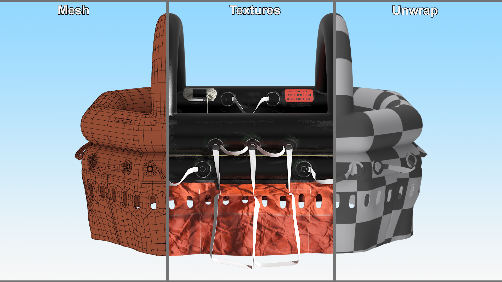 Self Inflating Life Raft 3D model