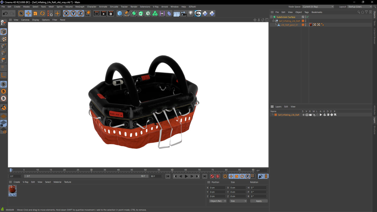 Self Inflating Life Raft 3D model
